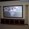 106"  with Dwin projector, Sun fire electronics, and PSB speakers. (2650 watts)